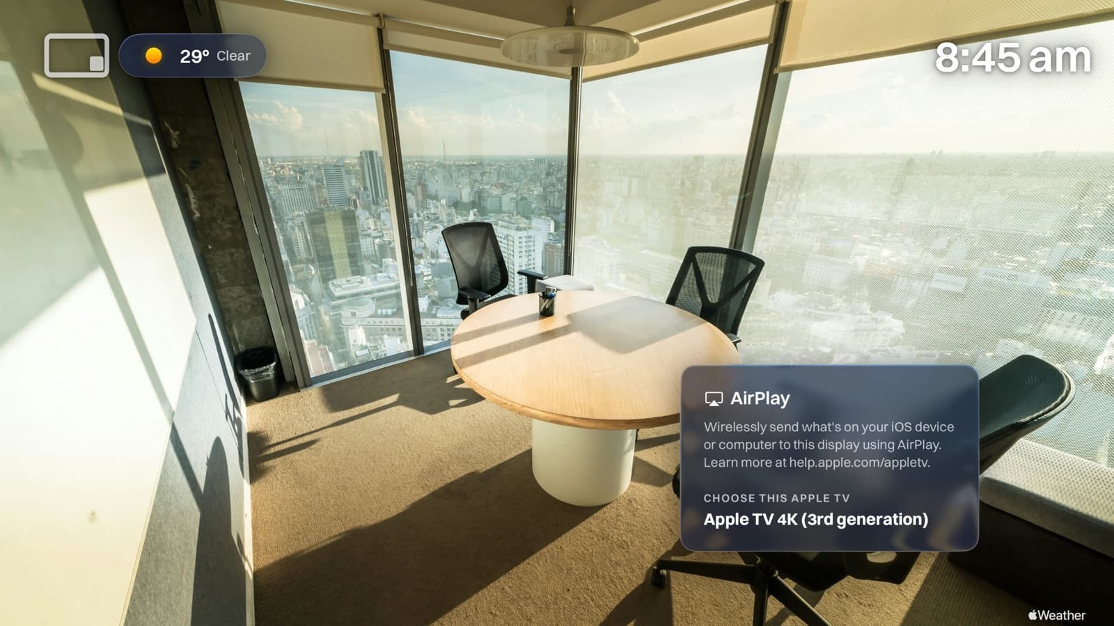 The Billboard AirPlay panel, tinted to a brand colour